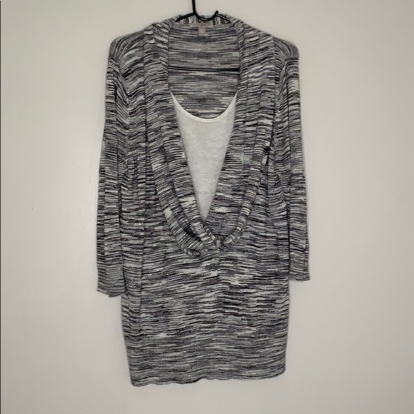Roz & Ali Drape front layered stretch pullover top plus 2XL - Picture 1 of 8